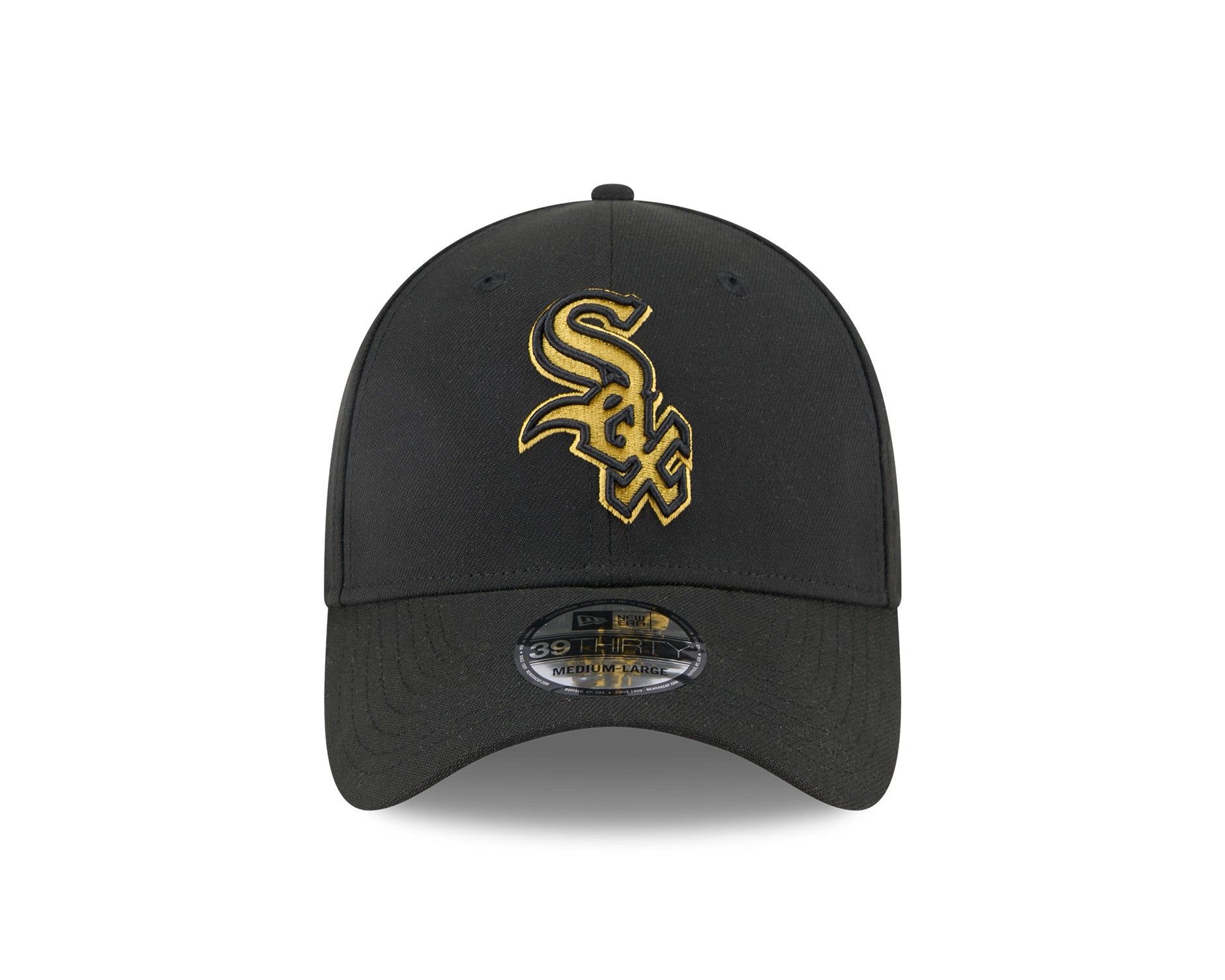 New Era 39Thirty MLB Black Gold Chicago White Sox