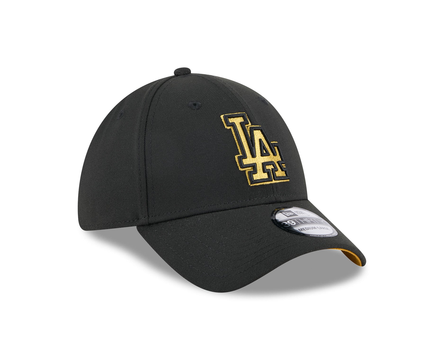 New Era 39Thirty MLB Black Gold Los Angeles Dodgers