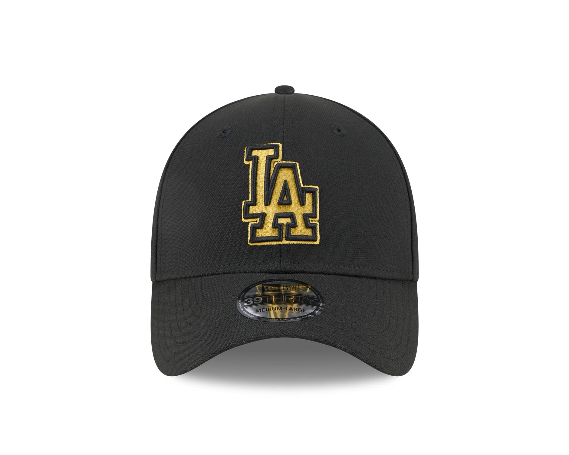 New Era 39Thirty MLB Black Gold Los Angeles Dodgers