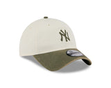 New Era 9Twenty MLB 2 Tone Snow Wash New York Yankees New Olive