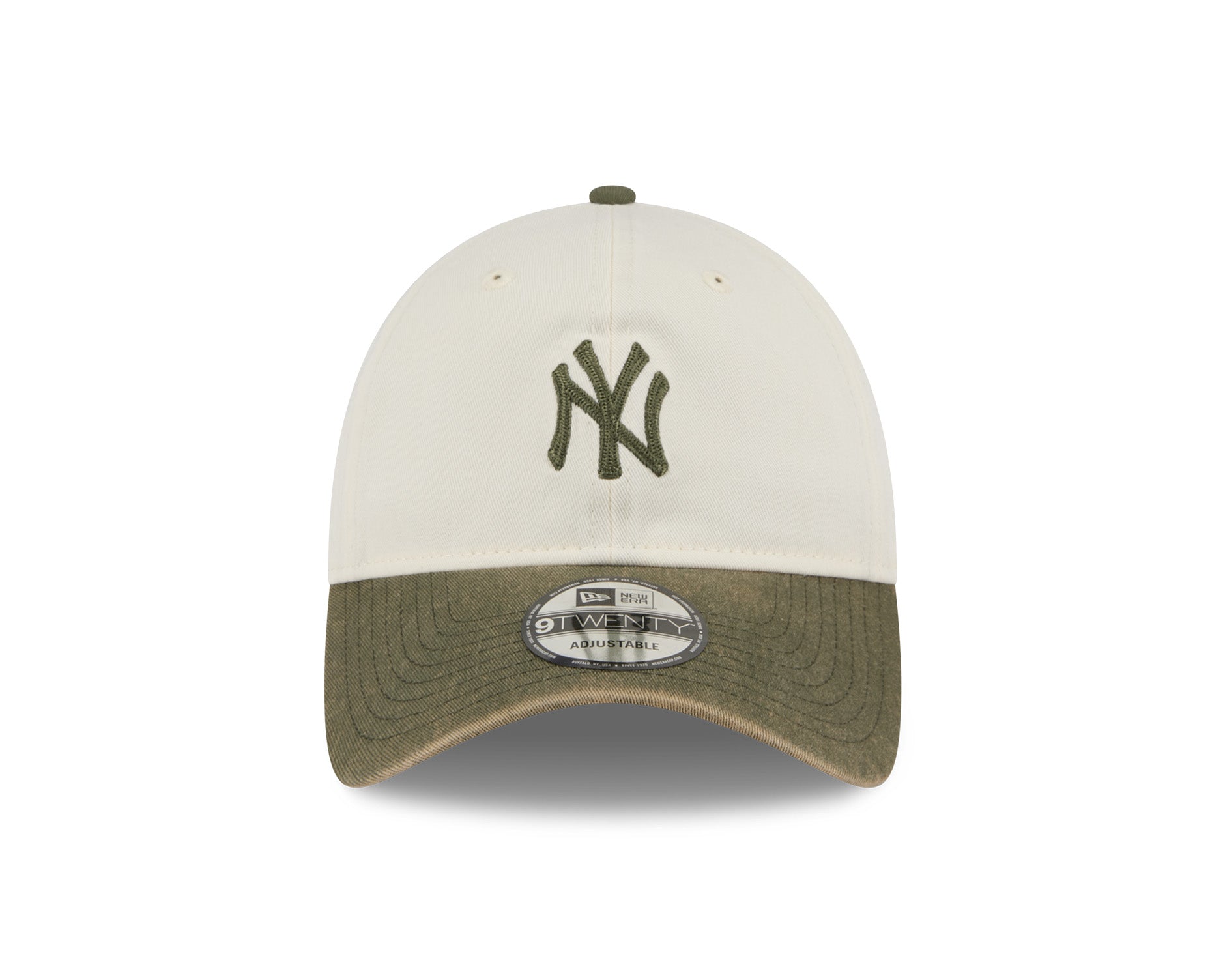 New Era 9Twenty MLB 2 Tone Snow Wash New York Yankees New Olive