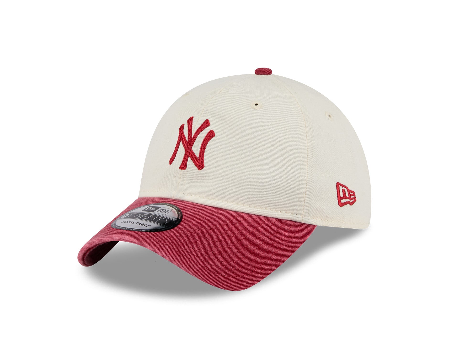 New Era 9Twenty MLB 2 Tone Snow Wash New York Yankees Hot Red