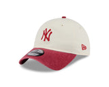New Era 9Twenty MLB 2 Tone Snow Wash New York Yankees Hot Red