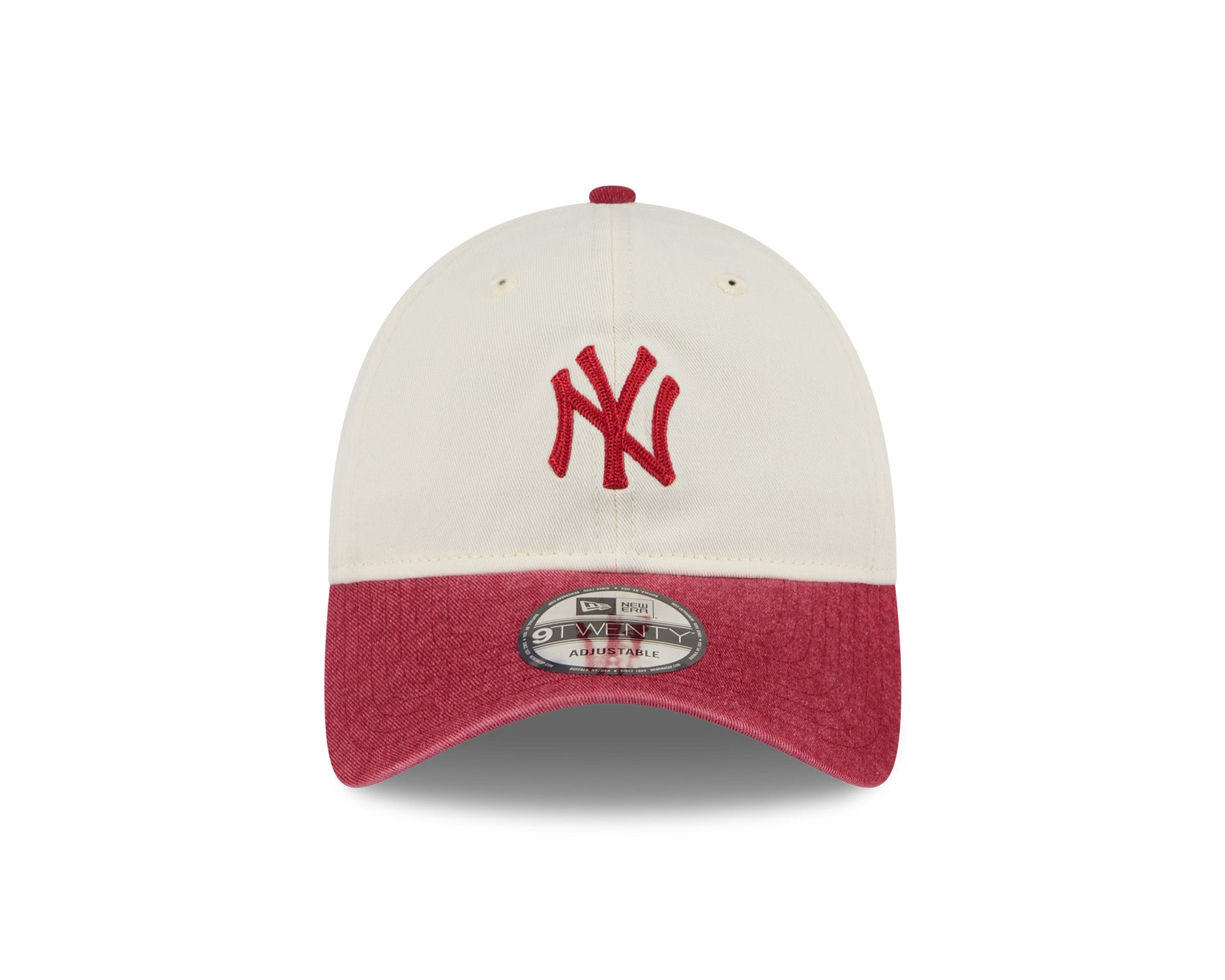 New Era 9Twenty MLB 2 Tone Snow Wash New York Yankees Hot Red