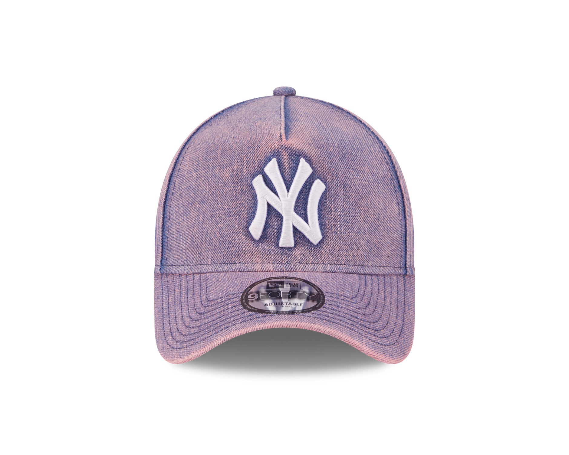 New Era 9Forty A-Frame MLB Pink Acid Denim New York Yankees