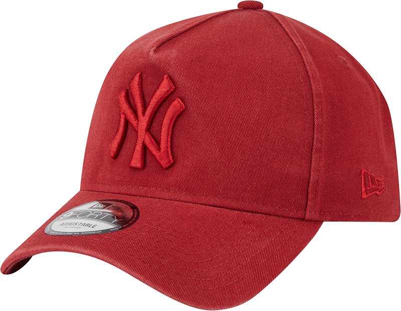 New Era 9Forty A-Frame MLB Snow Wash New York Yankees Hot Red