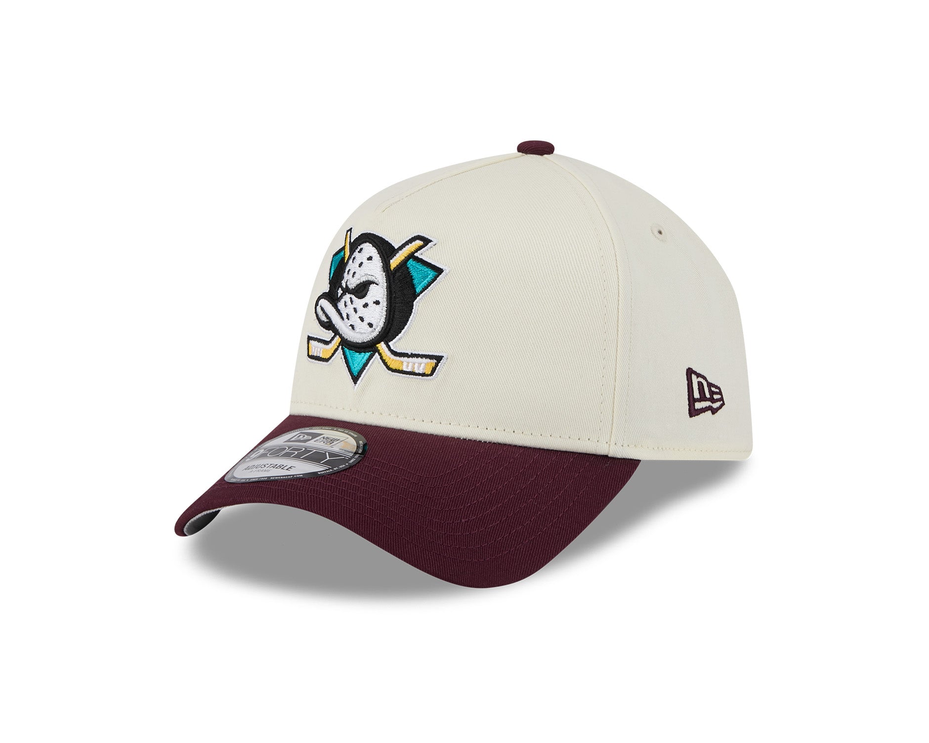 New Era 9Forty A-Frame NHL Retro Anaheim Ducks Chrome White/Maroon