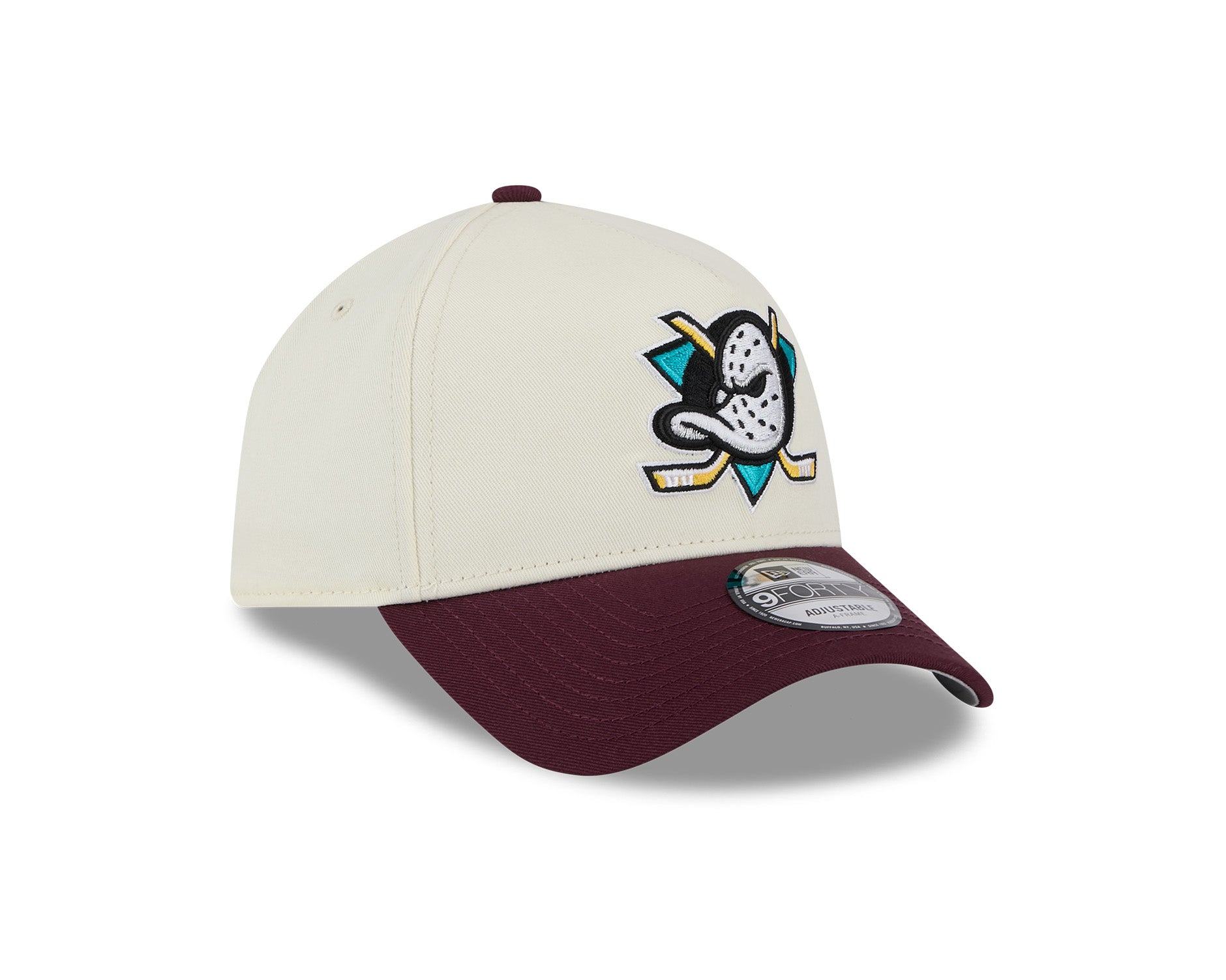 New Era 9Forty A-Frame NHL Retro Anaheim Ducks Chrome White/Maroon
