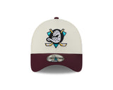 New Era 9Forty A-Frame NHL Retro Anaheim Ducks Chrome White/Maroon