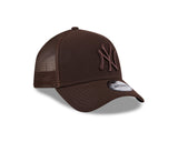 New Era 9Forty A-Frame Trucker MLB Burnt Wood New York Yankees