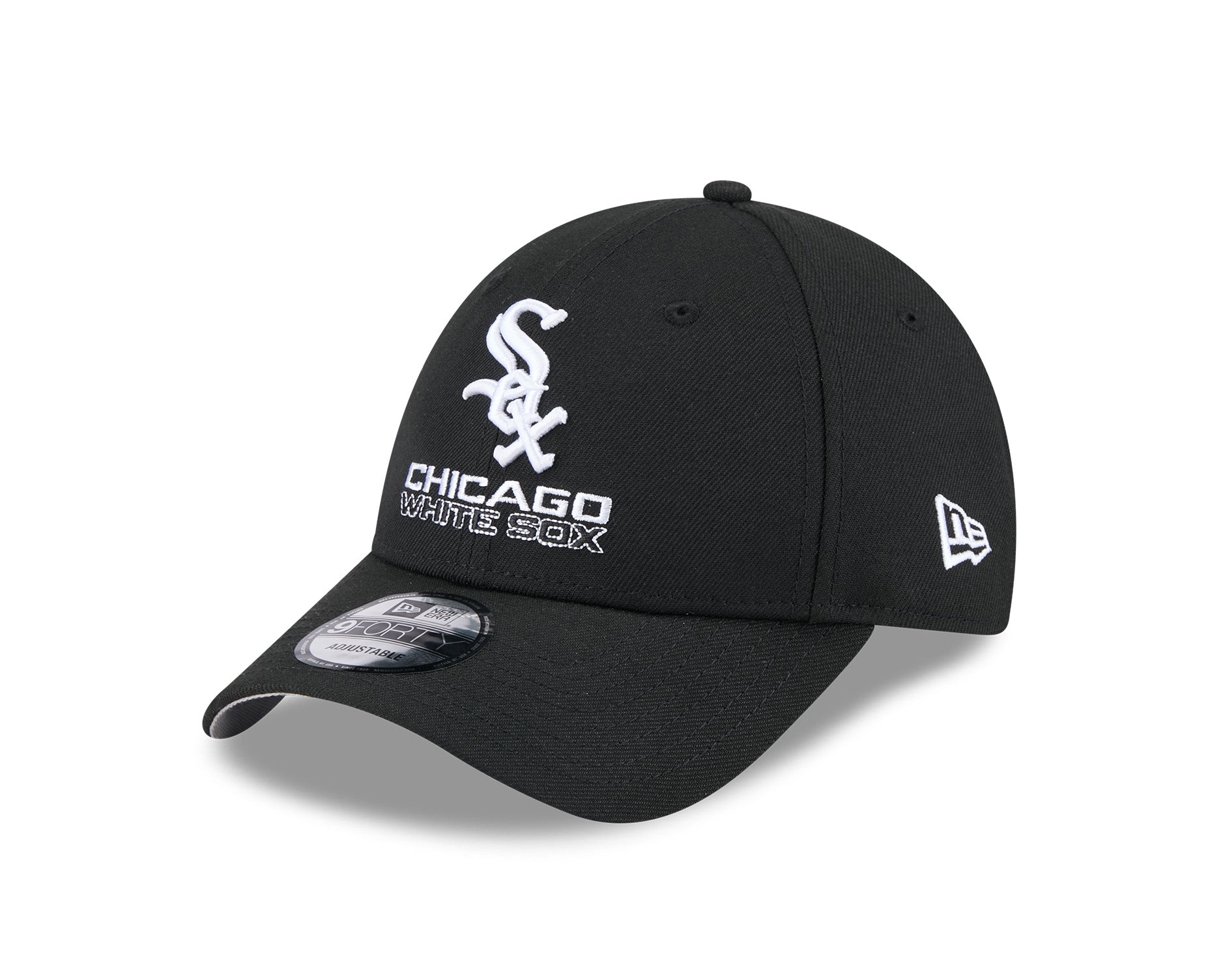 New Era 9Forty MLB Logo Stack Chicago White Sox Black