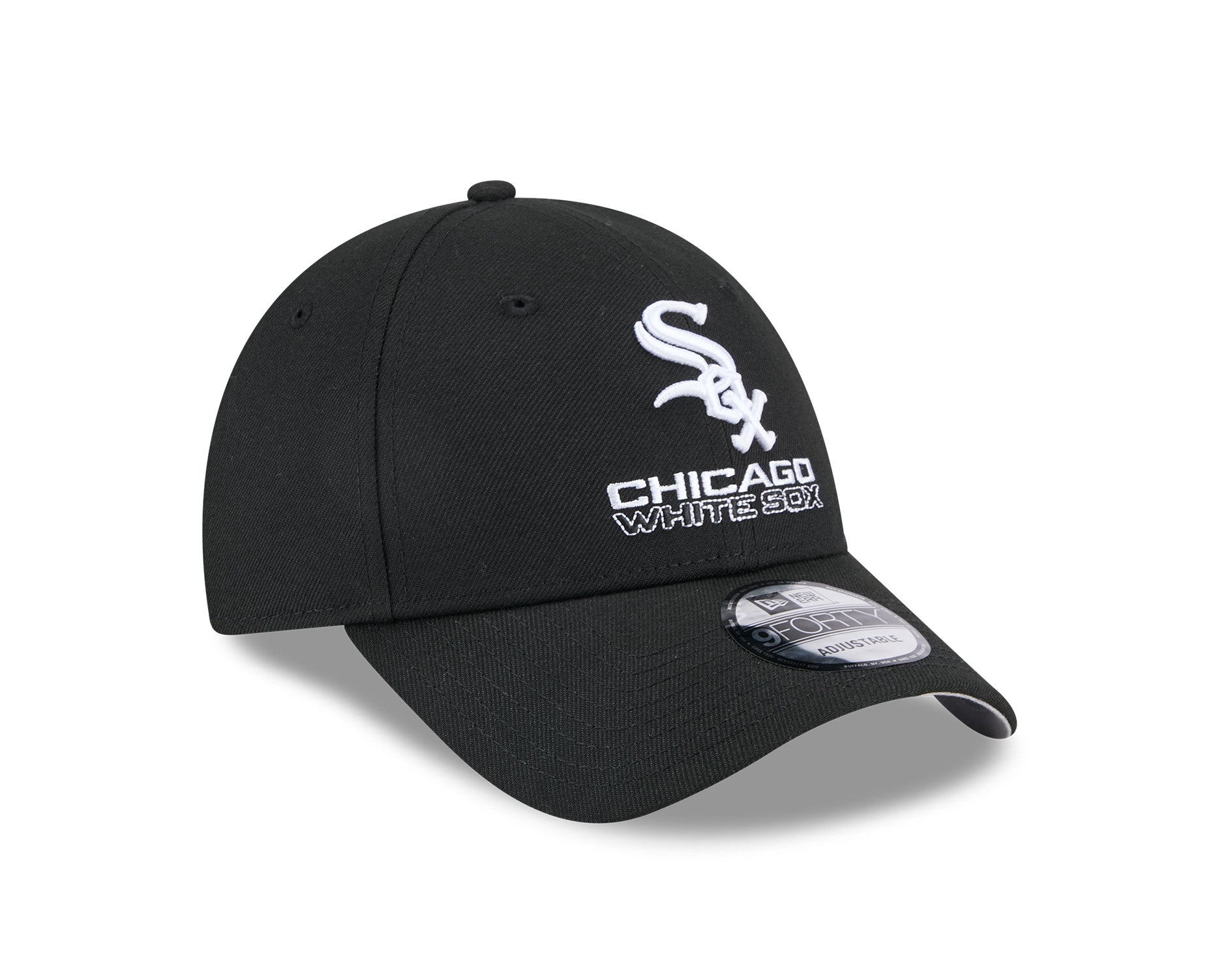 New Era 9Forty MLB Logo Stack Chicago White Sox Black