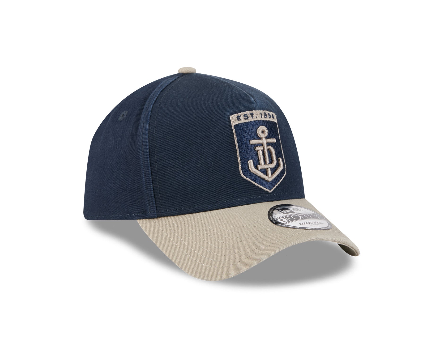 New Era 9Forty A-Frame AFL 2Tone Washed Pebble Fremantle Dockers Navy/Stone