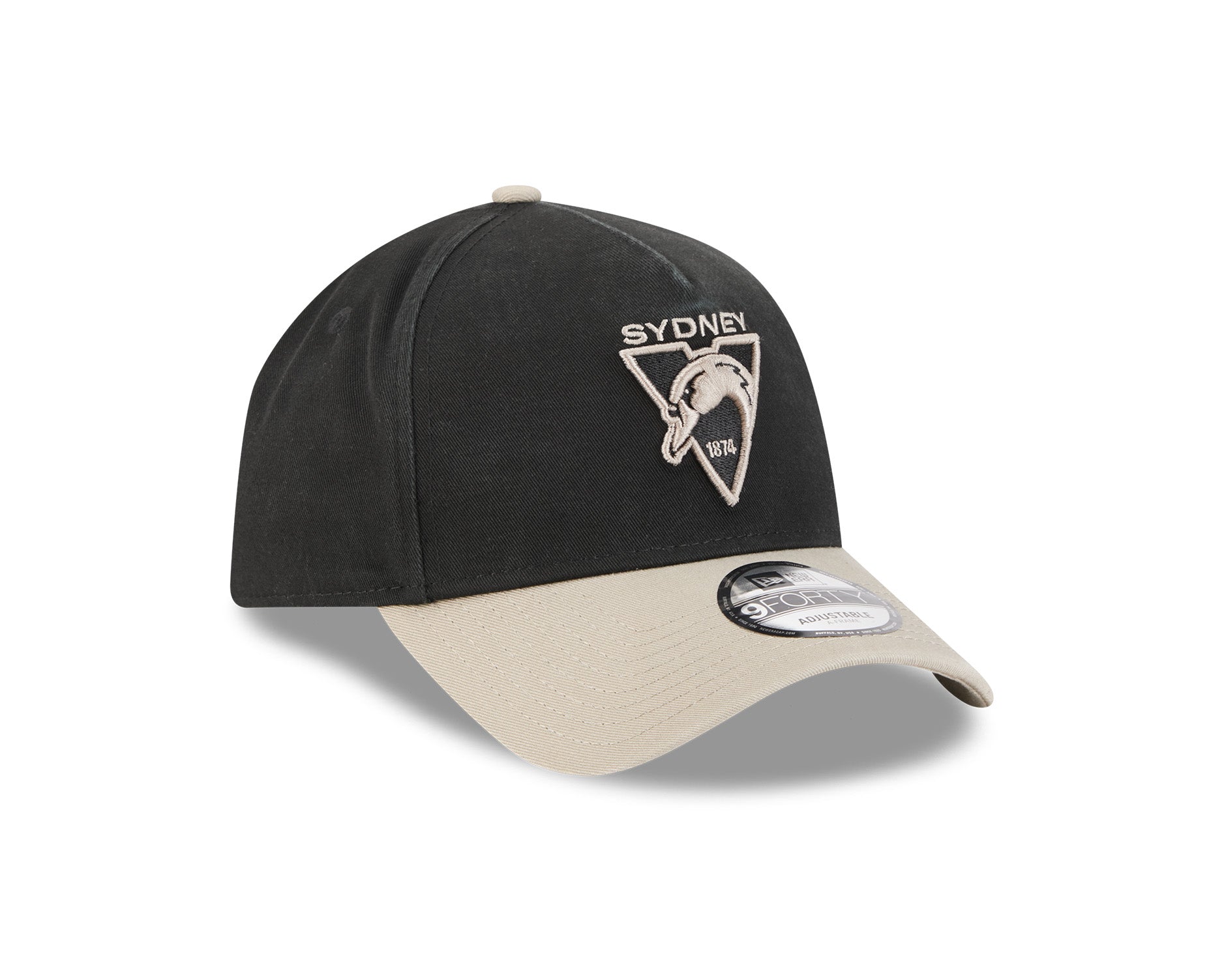 New Era 9Forty A-Frame AFL 2Tone Washed Pebble Sydney Swans Black/Stone
