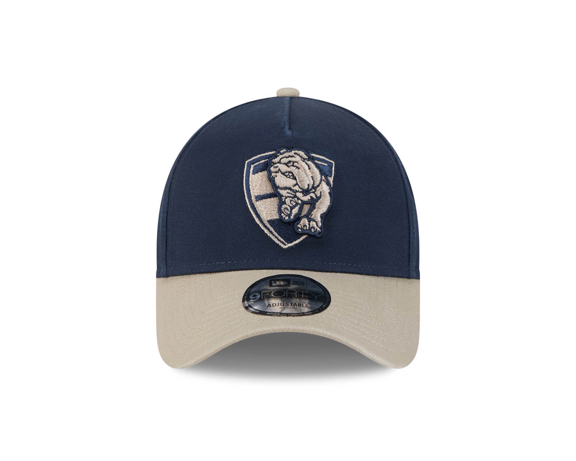 New Era 9Forty A-Frame AFL 2Tone Washed Pebble Western Bulldogs Navy/Stone