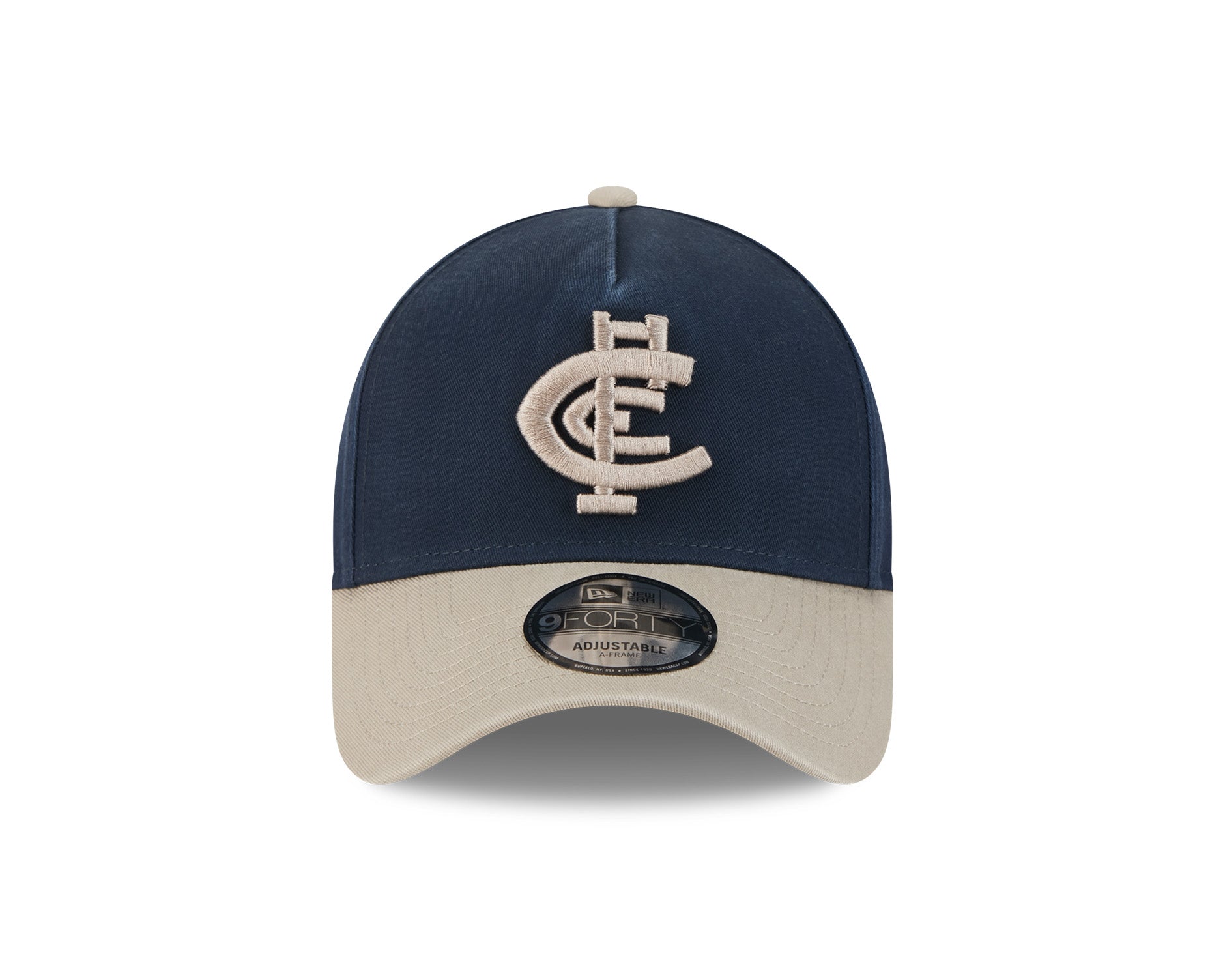 New Era 9Forty A-Frame AFL 2Tone Washed Pebble Carlton Blues Navy/Stone