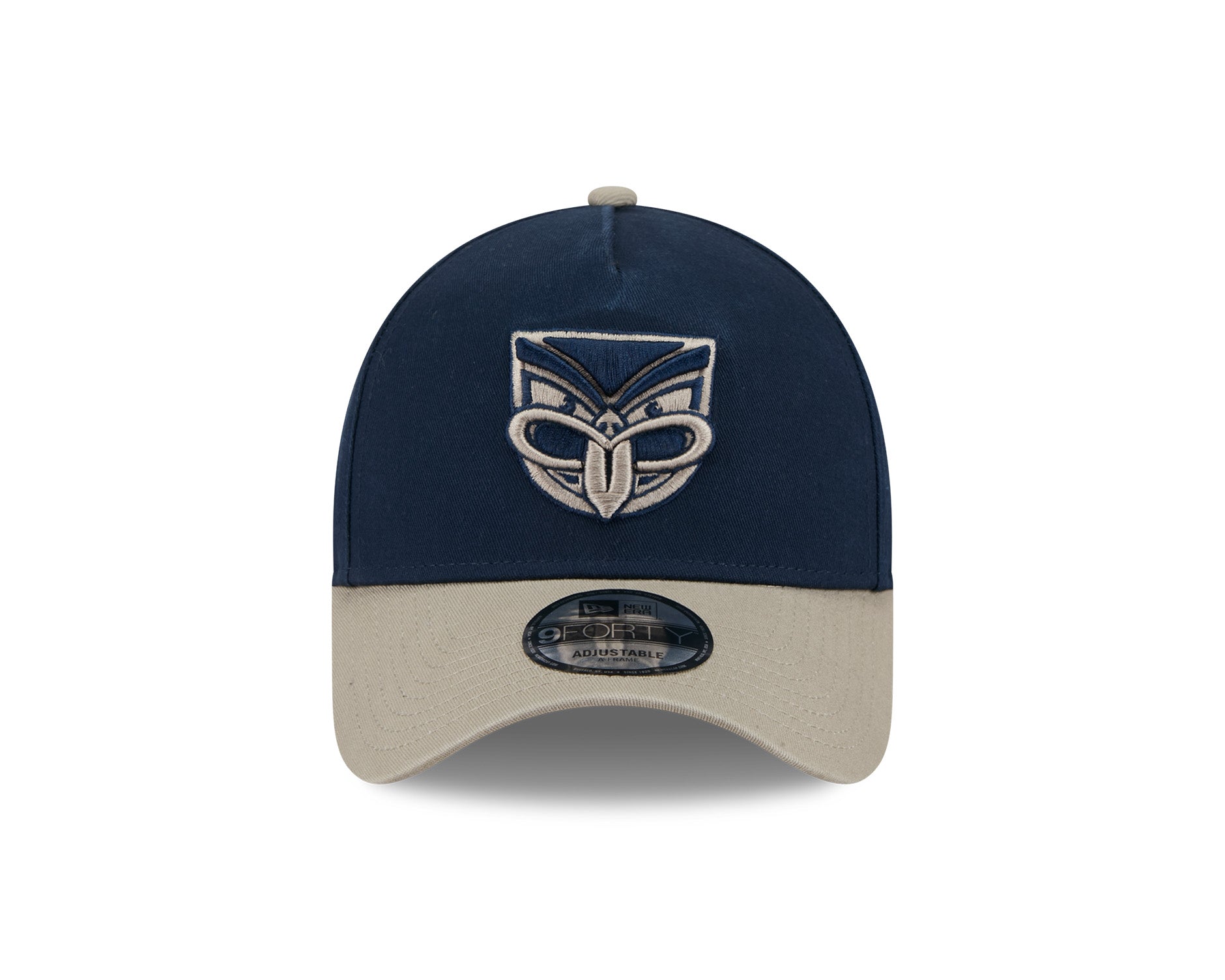New Era 9Forty A-Frame NRL 2Tone Washed Pebble New Zealand Warriors Navy/Stone