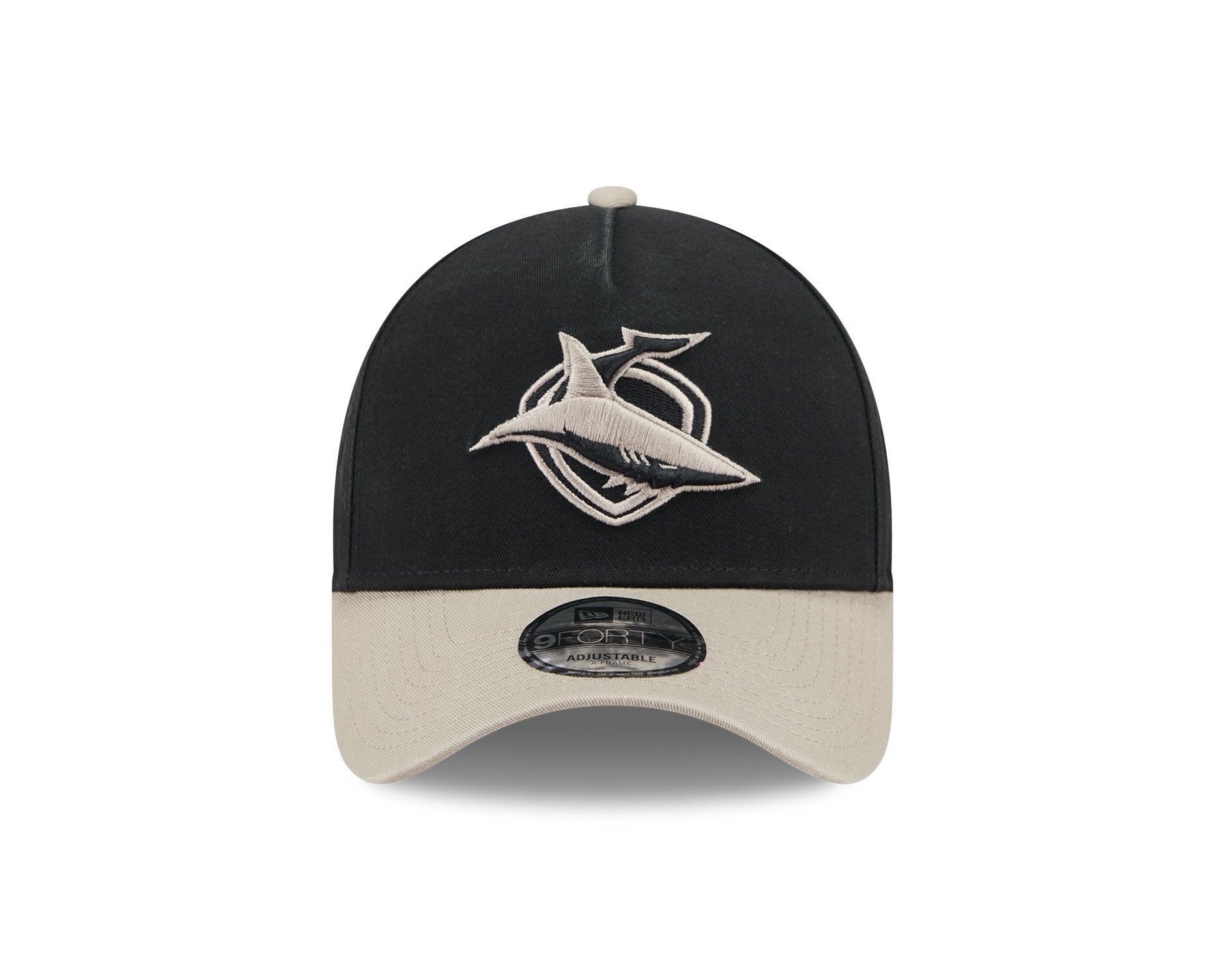 New Era 9Forty A-Frame NRL 2Tone Washed Pebble Cronulla-Sutherland Sharks Black/Stone