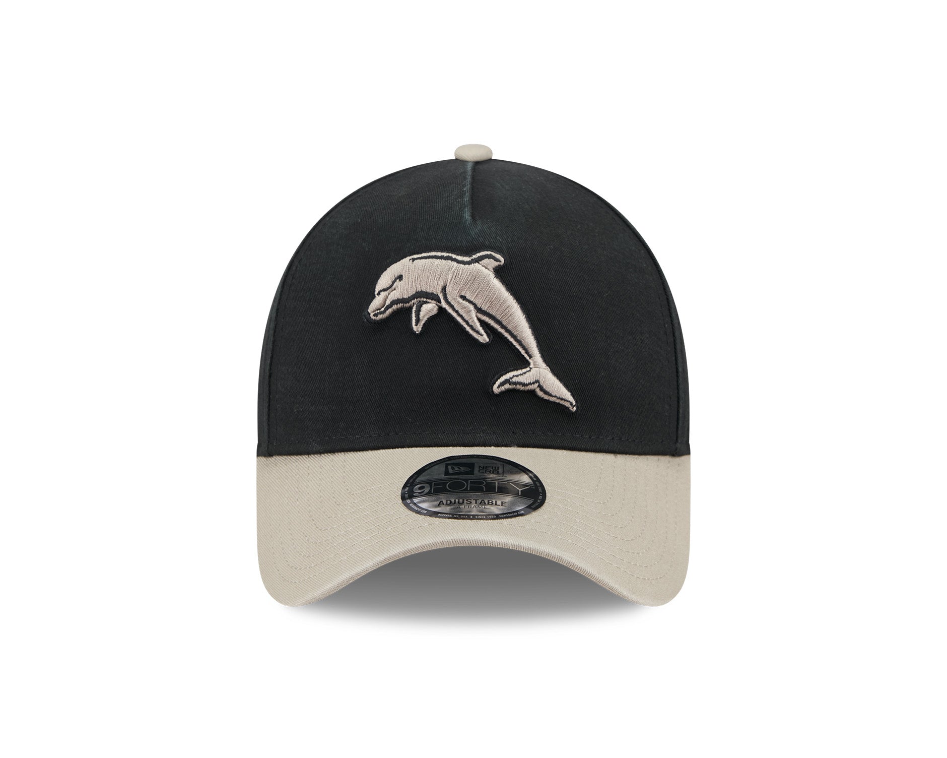 New Era 9Forty A-Frame NRL 2Tone Washed Pebble Dolphins Black/Stone