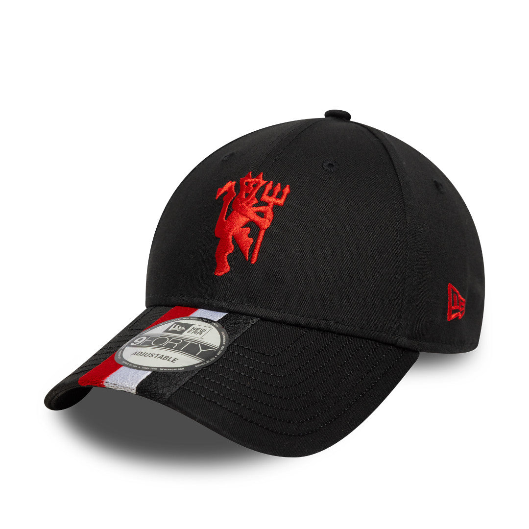 New Era 9Forty EPL Visor Stripe Manchester United Black