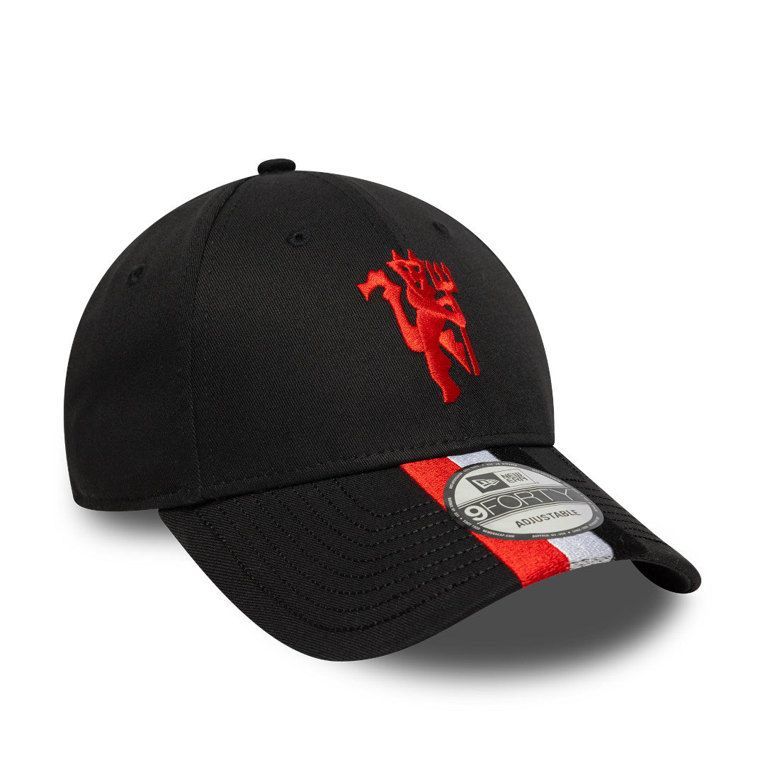 New Era 9Forty EPL Visor Stripe Manchester United Black