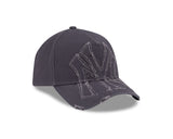 New Era 9Forty A-Frame MLB Oversized Distressed New York Yankees Graphite