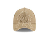 New Era 9Forty A-Frame MLB Oversized Distressed New York Yankees Khaki