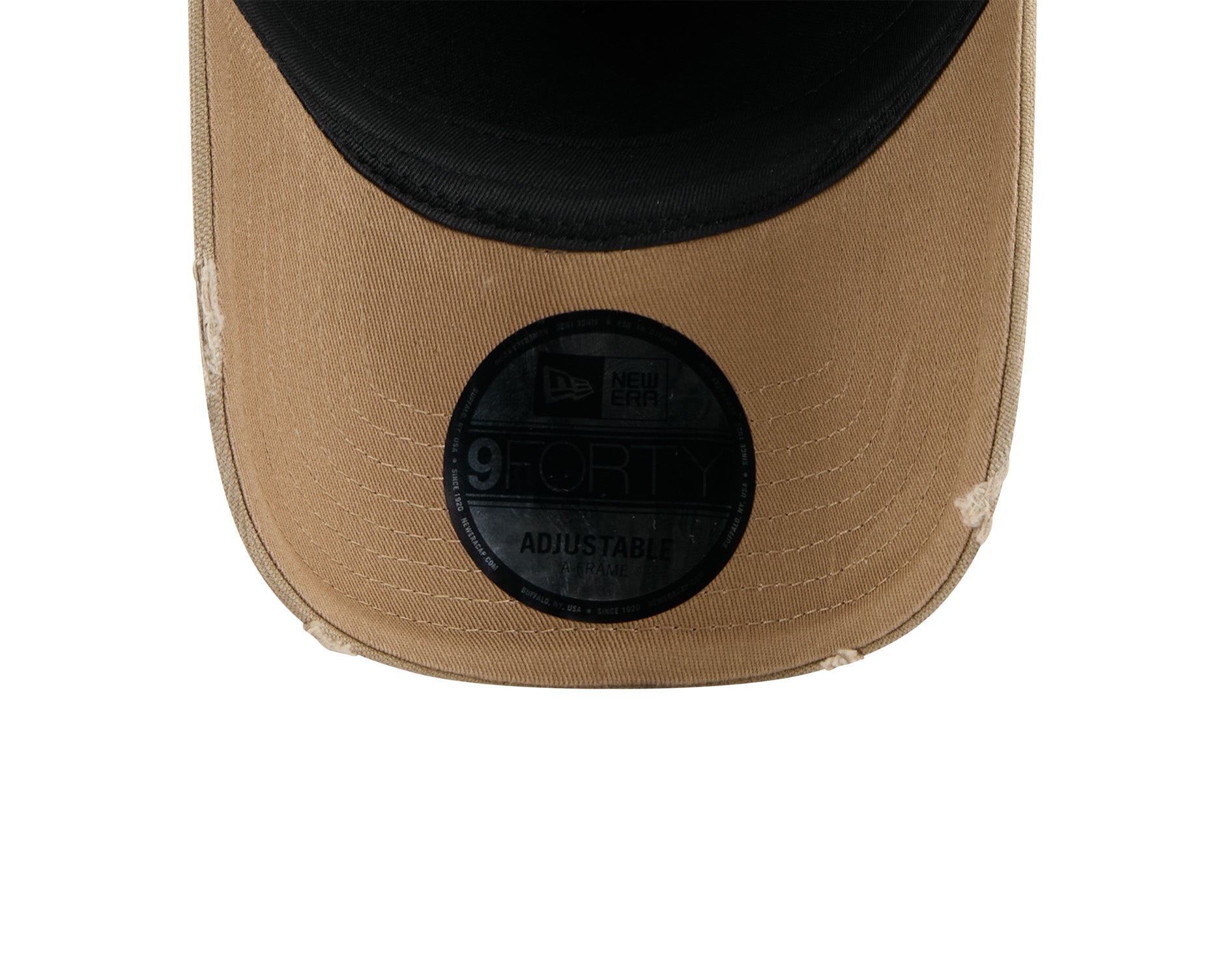 New Era 9Forty A-Frame MLB Oversized Distressed New York Yankees Khaki