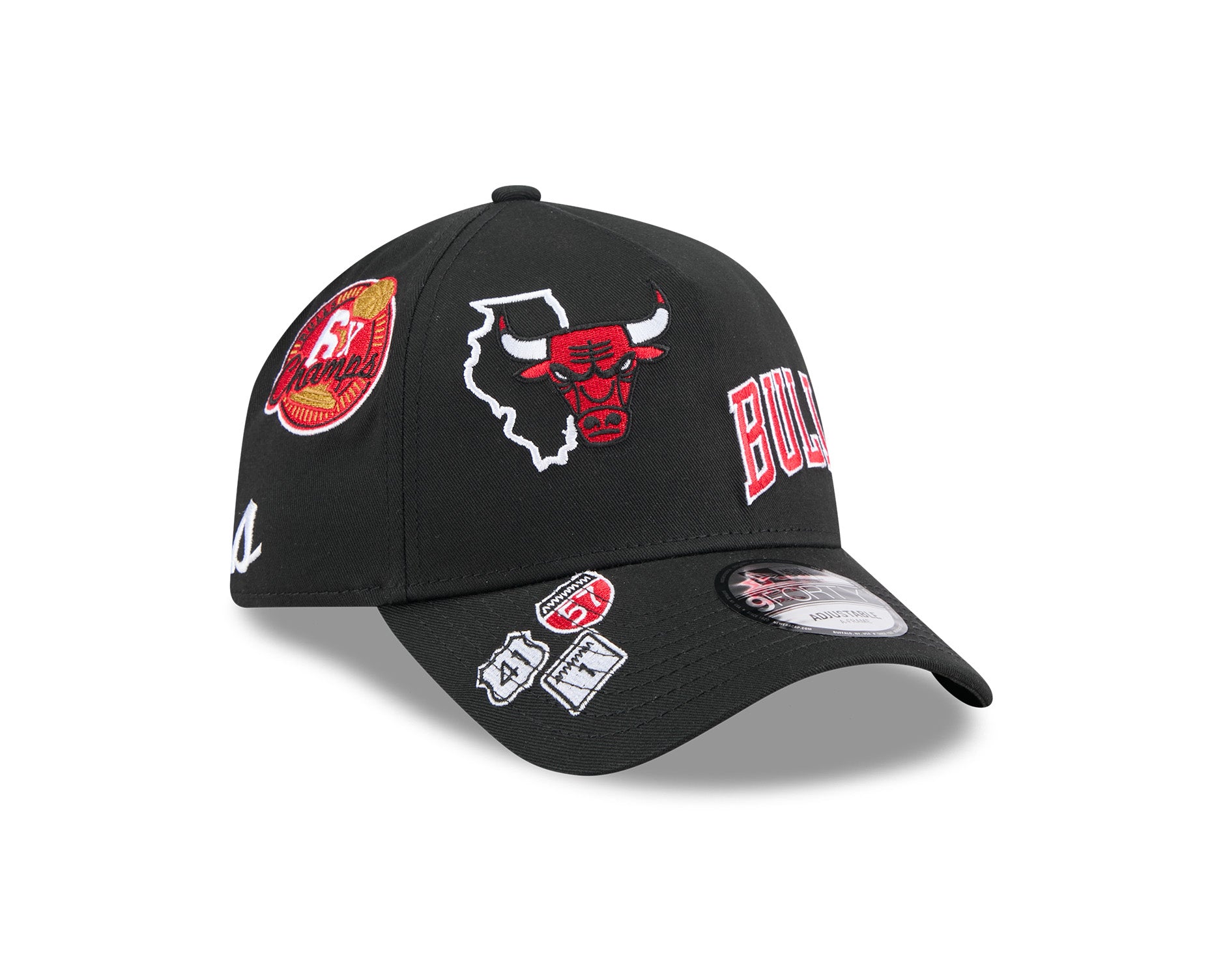 New Era 9Forty A-Frame NBA All Over Chicago Bulls Black