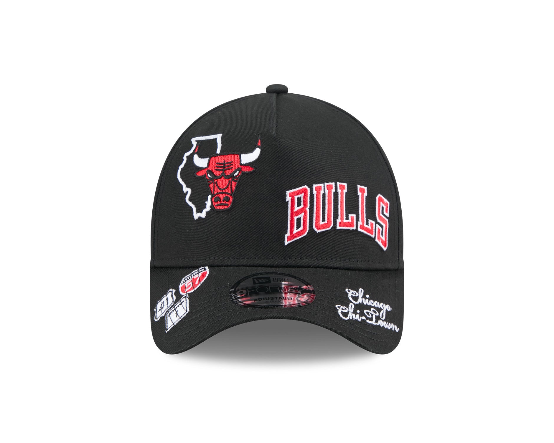 New Era 9Forty A-Frame NBA All Over Chicago Bulls Black