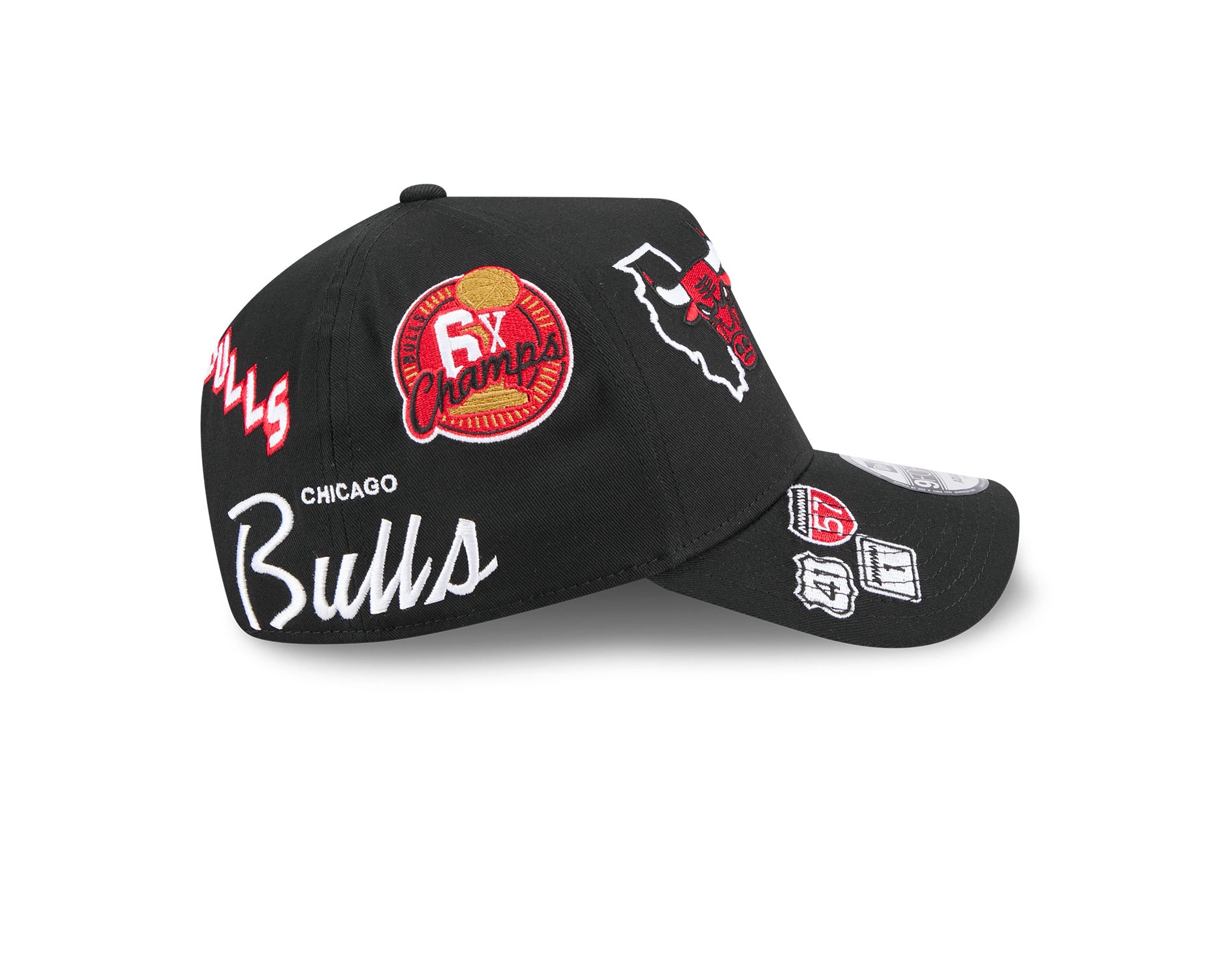 New Era 9Forty A-Frame NBA All Over Chicago Bulls Black
