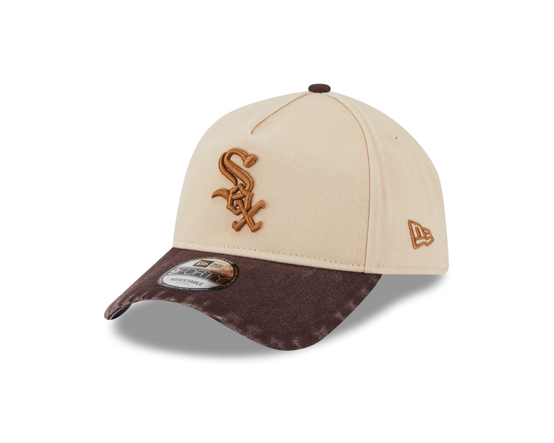 New Era 9Forty A-Frame MLB Washed Earthtones Chicago White Sox Oat Milk