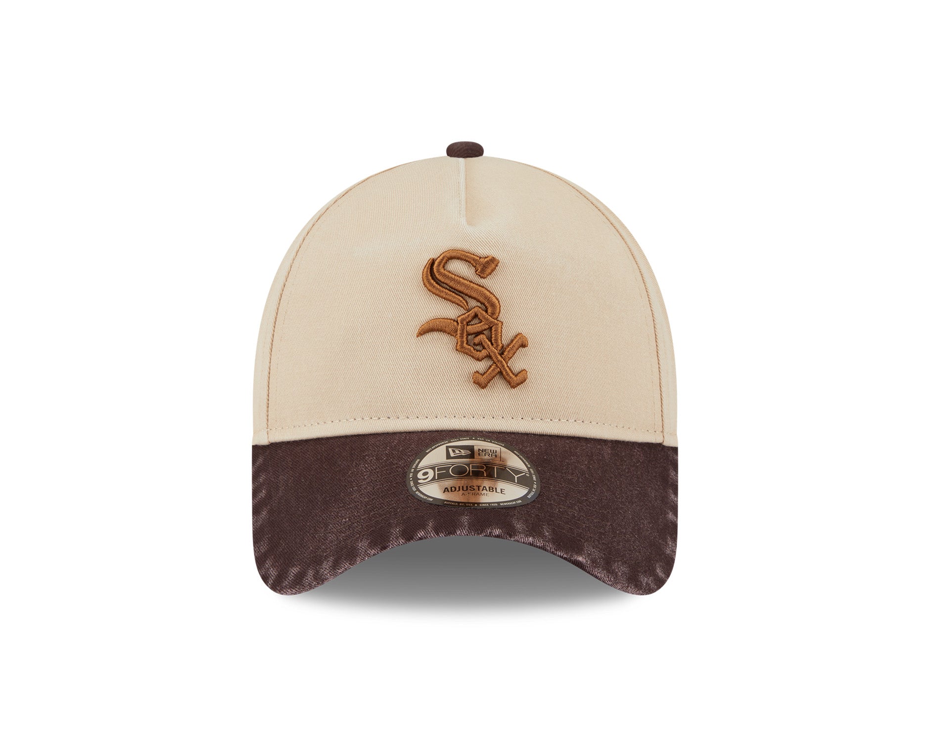 New Era 9Forty A-Frame MLB Washed Earthtones Chicago White Sox Oat Milk