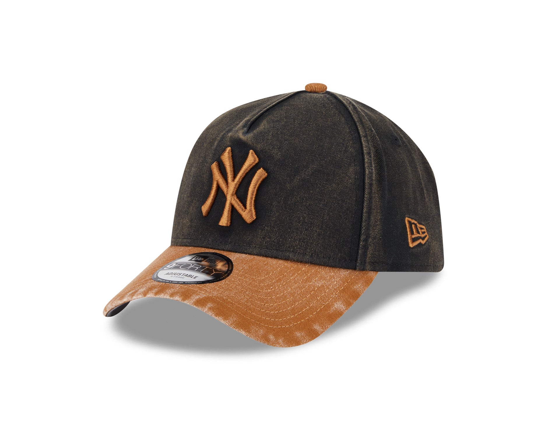 New Era 9Forty A-Frame MLB Washed Earthtones New York Yankees Black