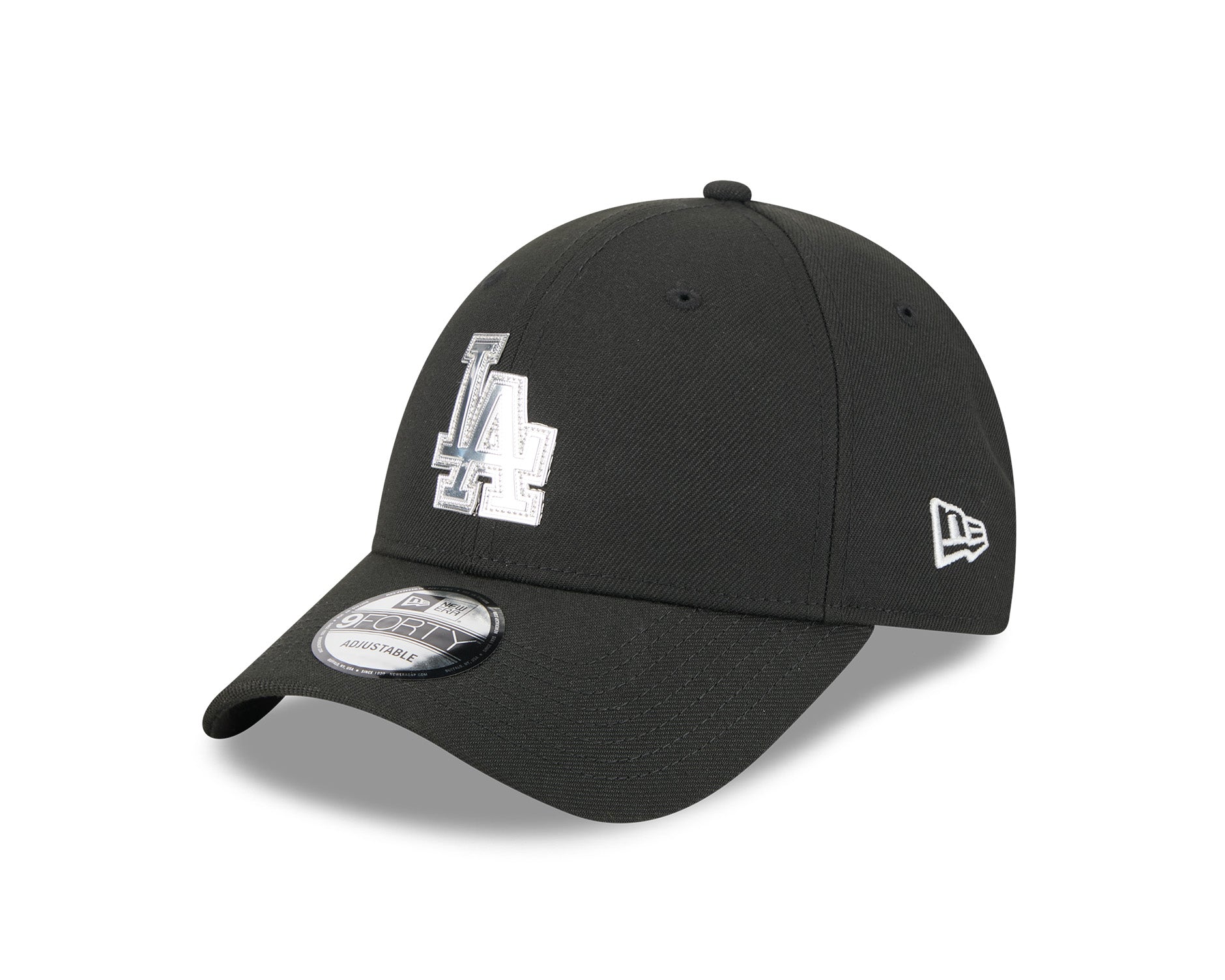 New Era 9Forty MLB Liquid Metal Los Angeles Dodgers Black