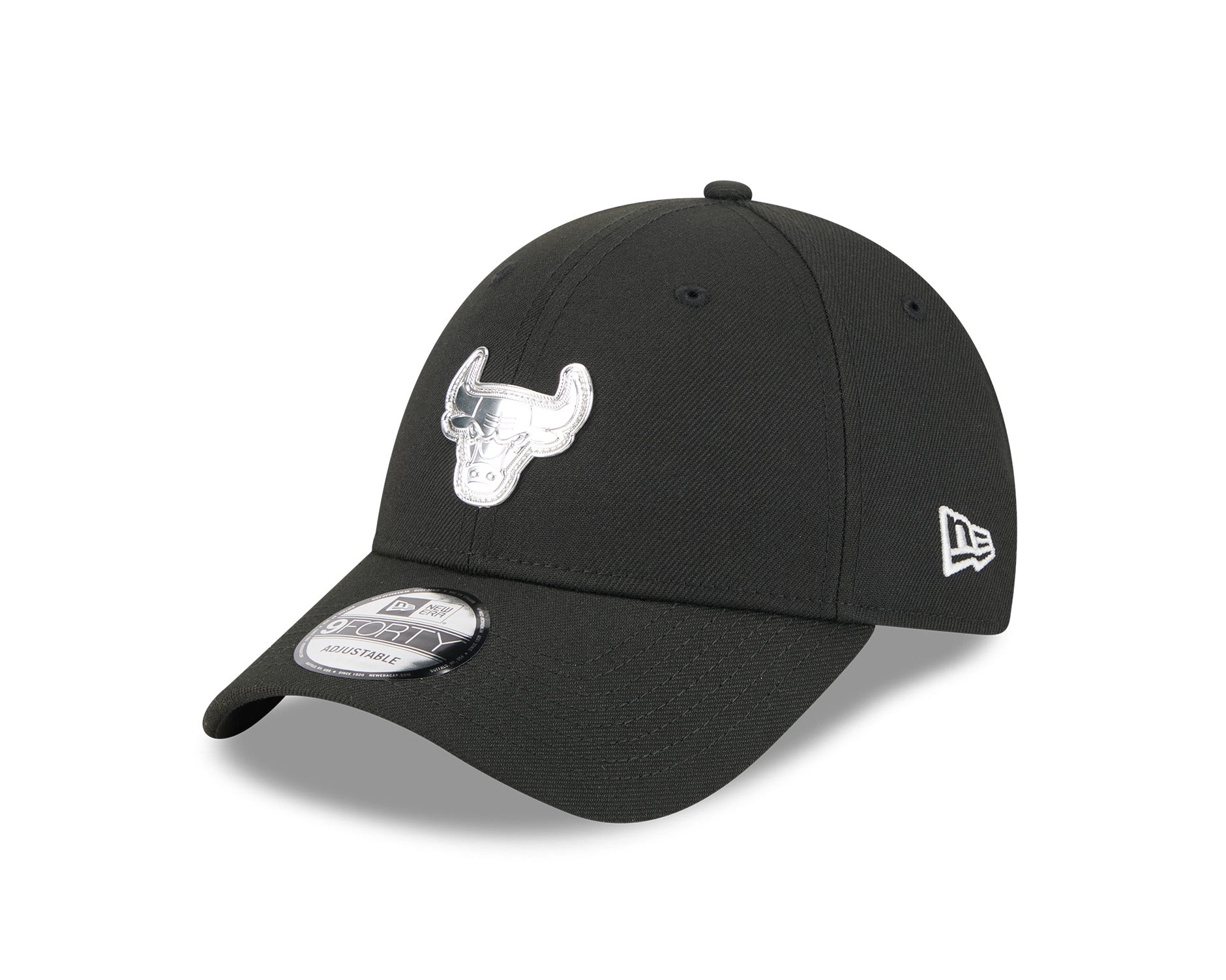 New Era 9Forty NBA Liquid Metal Chicago Bulls Black