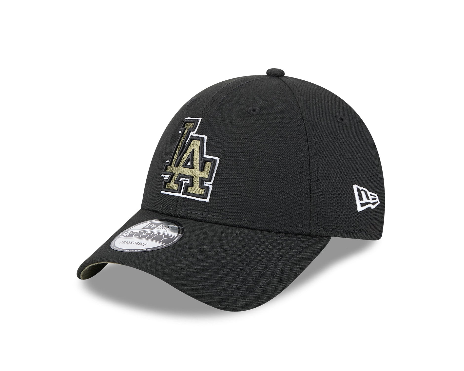 New Era 9Forty MLB Outline Los Angeles Dodgers Black/Olive