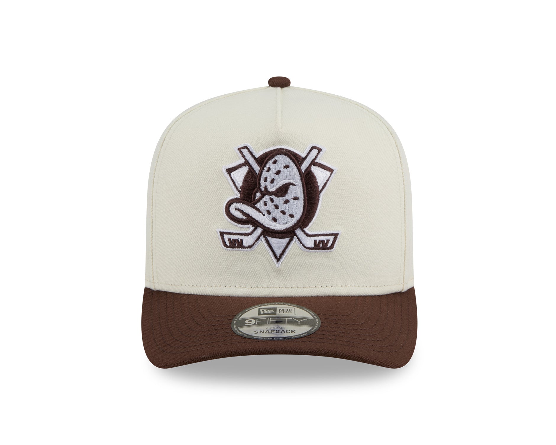 New Era 9Fifty A-Frame Chocolate Egg NHL Anaheim Ducks Chrome White/Chocolate