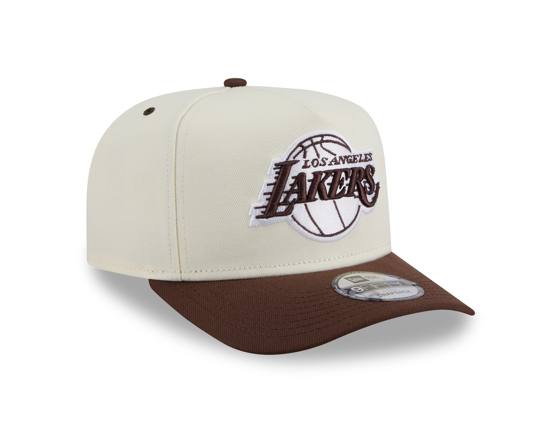New Era 9Fifty A-Frame Chocolate Egg NBA Los Angeles Lakers White/Chocolate