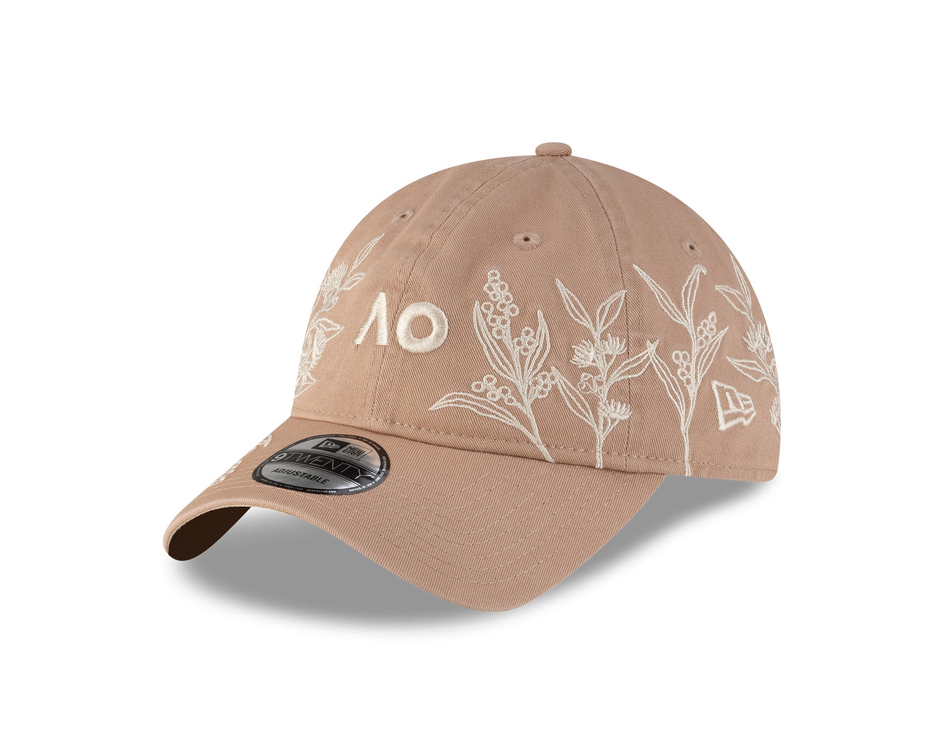New Era 9Twenty Australian Open 2026 Native Floral Timeless Taupe