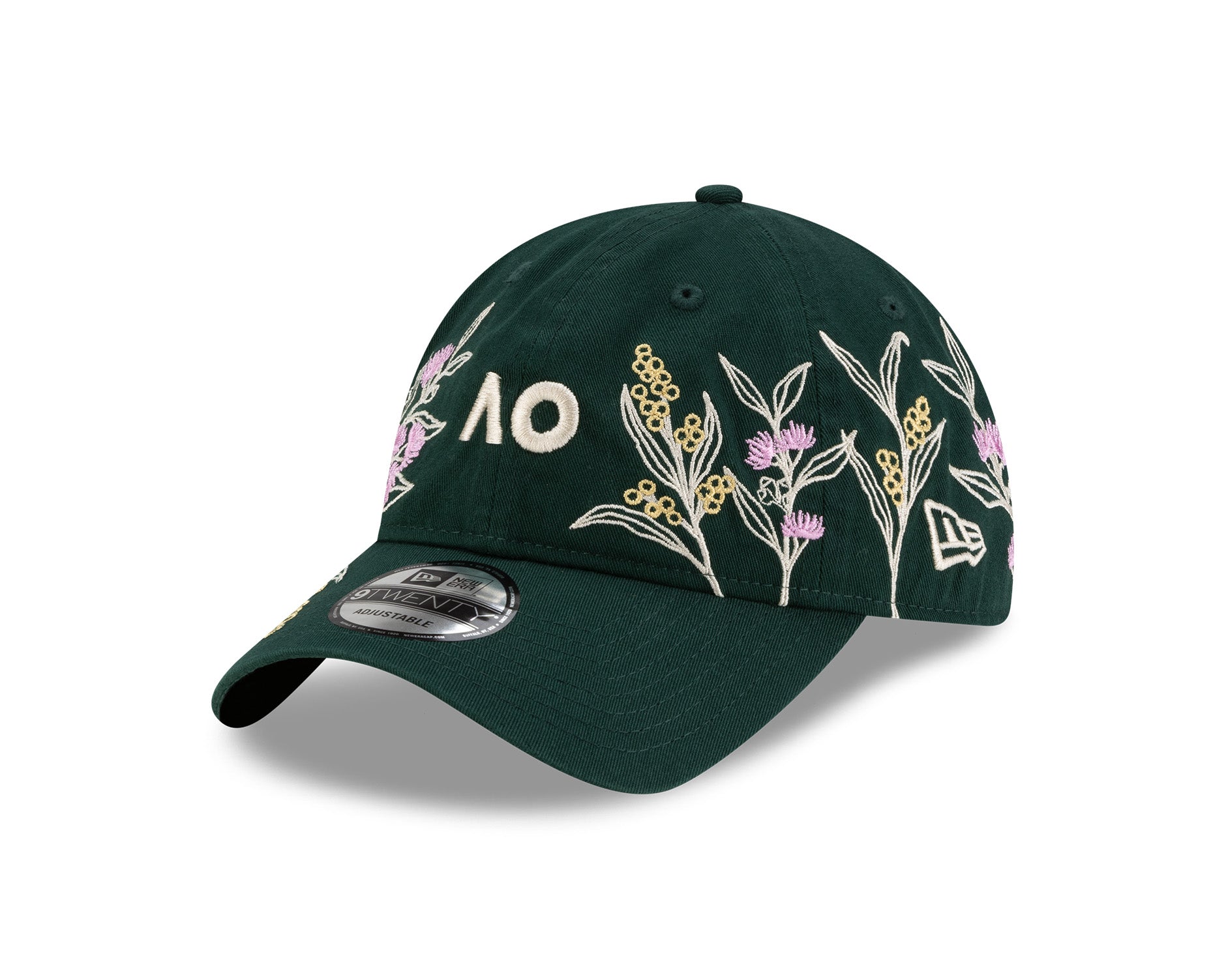 New Era 9Twenty Australian Open 2026 Native Floral Dark Green