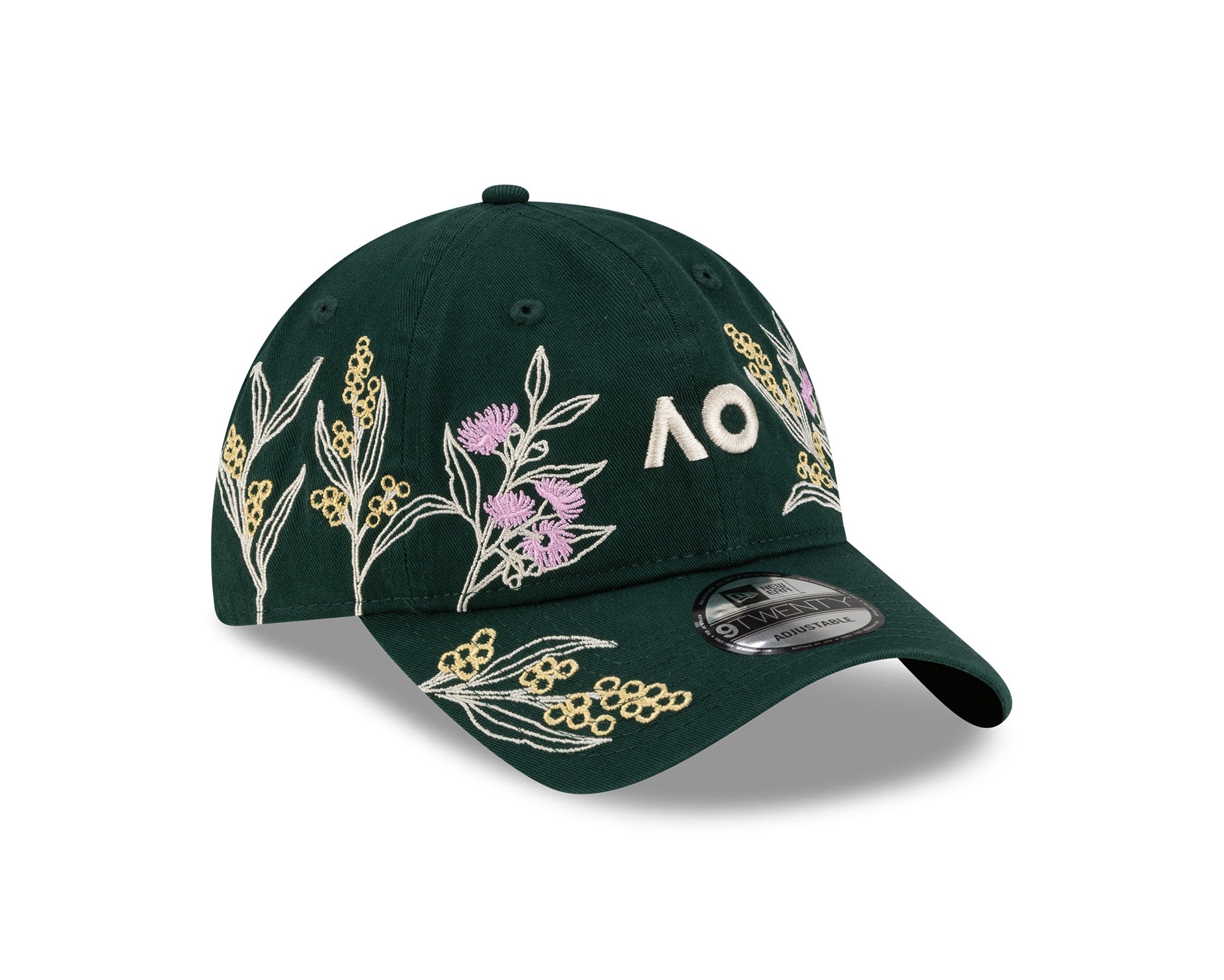 New Era 9Twenty Australian Open 2026 Native Floral Dark Green