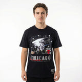 Mitchell & Ness NBA Windy City Tee Chicago Bulls Washed Black