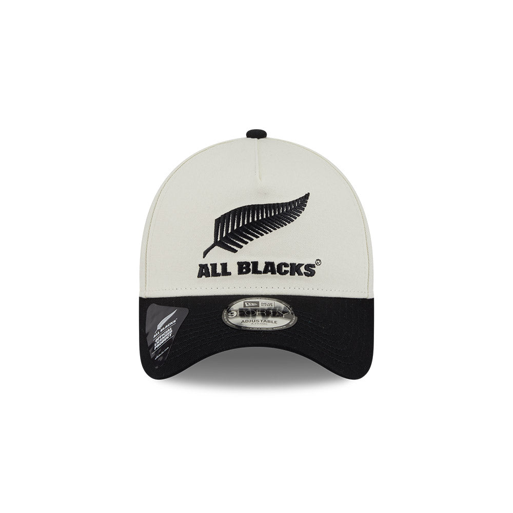 New Era 9Forty A-Frame Rugby Union Chrome 2Tone All Blacks