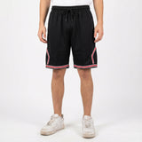 Mitchell & Ness Branded Diamond Mesh Shorts Black/Crimson