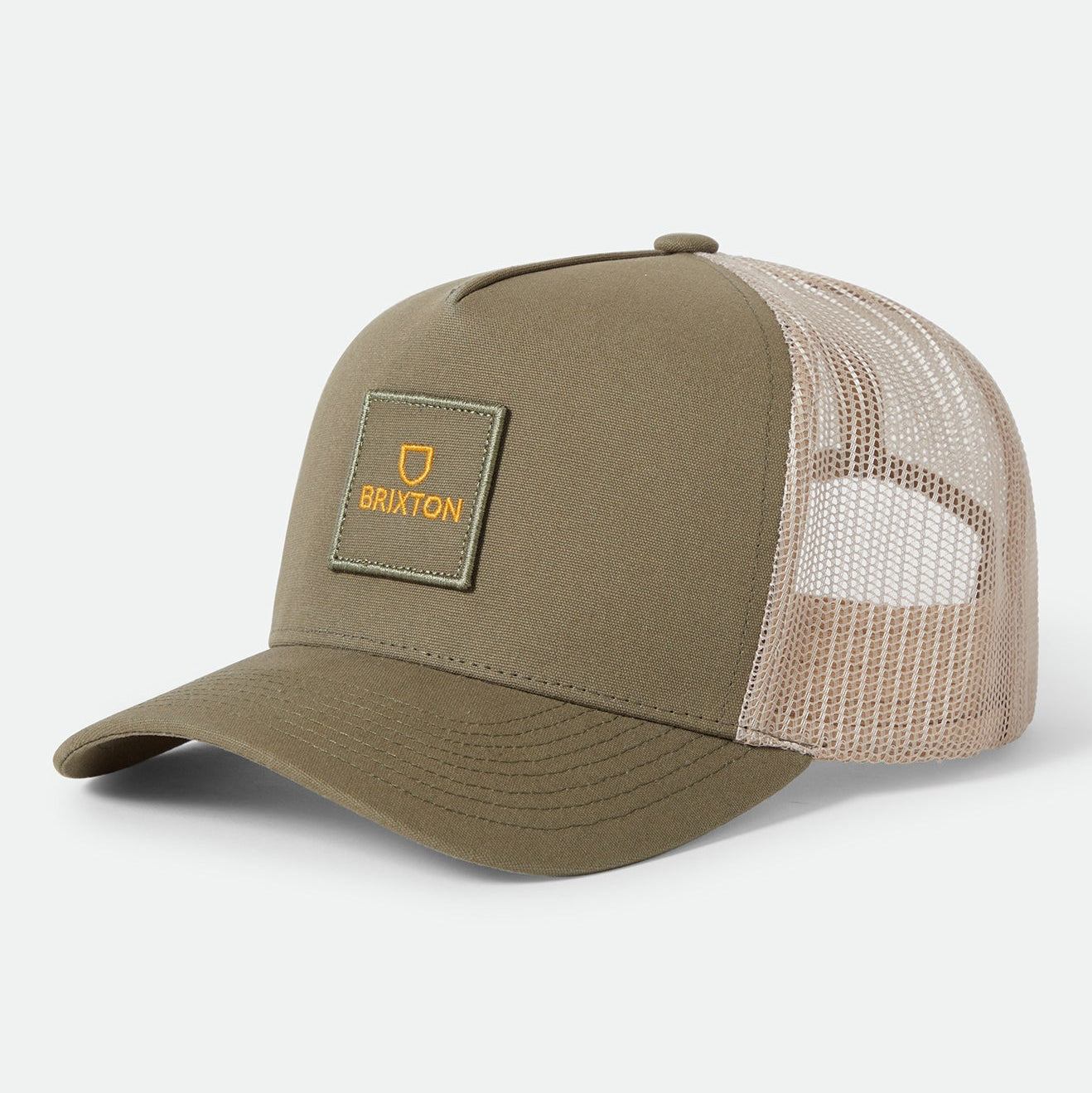 Brixton Alpha Block X C Mesh Cap Ivy Green/Sand
