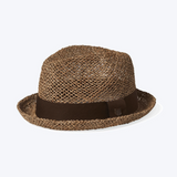 Brixton Castor Fedora Tan/Brown Seagrass
