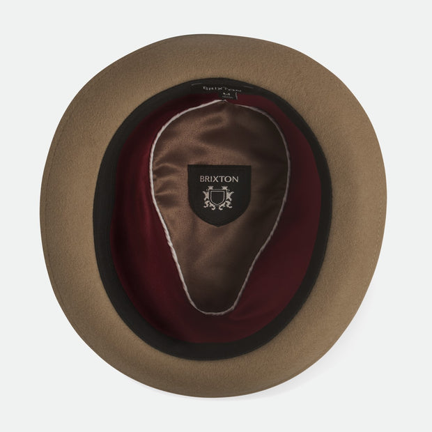 Brixton Gain Fedora Sand/Sand/Brown