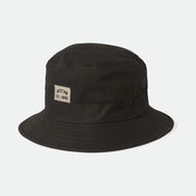 Brixton Woodburn Packable Bucket Hat Black Sol Wash
