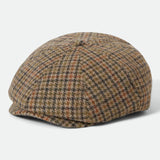 Brixton Brood Snap Cap Oatmeal/Charcoal Houndstooth